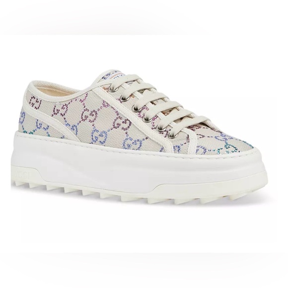 Gucci Garde Canvas GG Crystal Sneakers – Multicolor 1977| Size 39 (US 9) - Picture 9 of 9